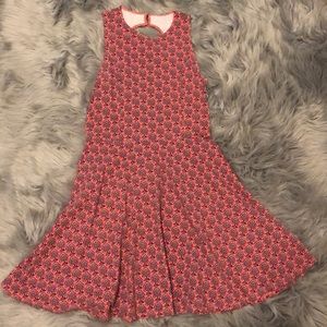 Pink dress with patterns